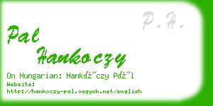 pal hankoczy business card